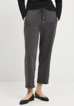Medicine pantaloni culoarea gri, fason chinos, medium waist imagine