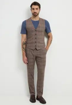 Medicine pantaloni culoarea maro, mulata imagine