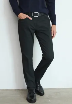 Medicine pantaloni culoarea negru, drept imagine