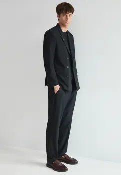 Medicine pantaloni culoarea negru, drept imagine