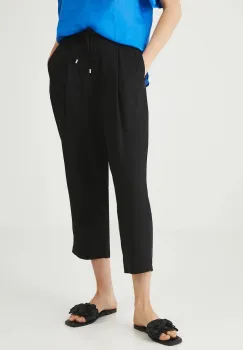 Medicine pantaloni culoarea negru, lat, medium waist imagine