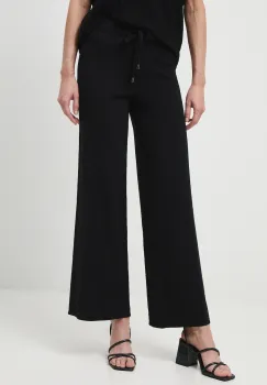 Medicine pantaloni culoarea negru, lat, medium waist imagine