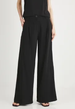 Medicine pantaloni culoarea negru, lat, medium waist imagine