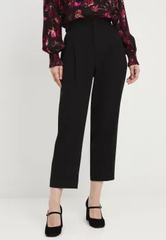 Medicine pantaloni culoarea negru, lat, medium waist imagine