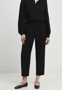 Medicine pantaloni culoarea negru, lat, medium waist imagine