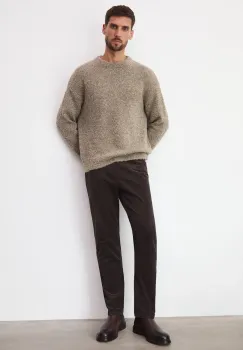 Medicine pantaloni de catifea cord culoarea maro, drept imagine