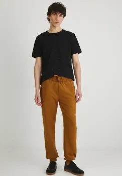 Medicine pantaloni de trening barbati, culoarea maro, neted imagine