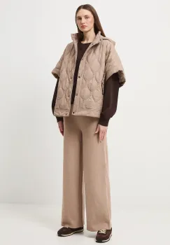 Medicine pantaloni de trening culoarea bej, melanj imagine