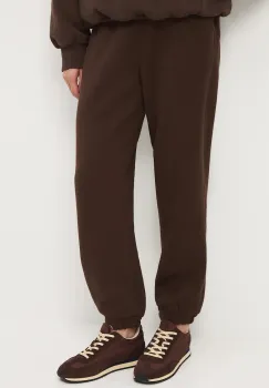 Medicine pantaloni de trening culoarea maro, neted imagine