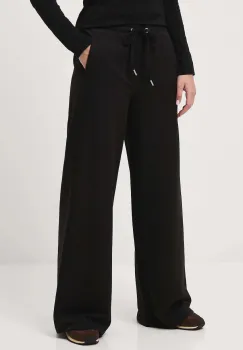 Medicine pantaloni de trening culoarea negru, lat, medium waist imagine