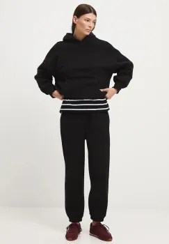 Medicine pantaloni de trening culoarea negru, neted imagine