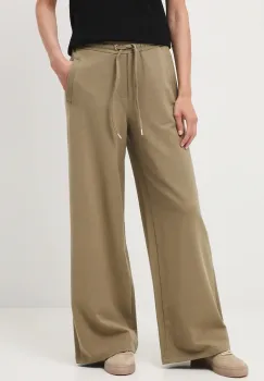 Medicine pantaloni de trening culoarea verde, lat, medium waist imagine