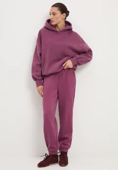 Medicine pantaloni de trening culoarea violet, neted imagine