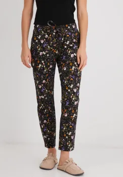 Medicine pantaloni de trening din bumbac femei, culoarea negru, modelator imagine