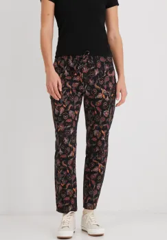 Medicine pantaloni de trening din bumbac femei, culoarea negru, modelator imagine