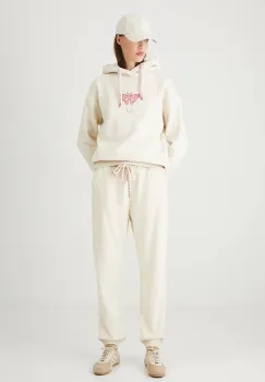 Medicine pantaloni de trening femei, culoarea bej, uni imagine