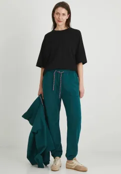 Medicine pantaloni de trening femei, culoarea turcoaz, uni imagine