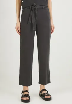 Medicine pantaloni femei, culoarea gri, drept, medium waist imagine