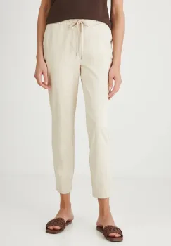 Medicine pantaloni femei, culoarea negru, fason chinos, medium waist imagine