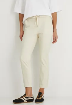Medicine pantaloni femei, culoarea negru, fason chinos, medium waist imagine