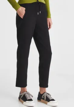 Medicine pantaloni femei, culoarea negru, medium waist imagine