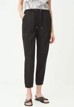 Medicine pantaloni femei, culoarea negru, medium waist imagine
