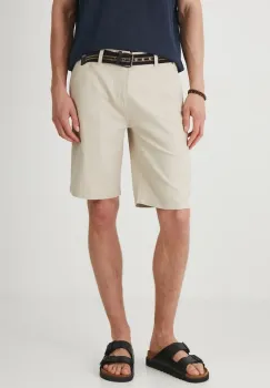 Medicine pantaloni scurti barbati, culoarea bej, melanj imagine