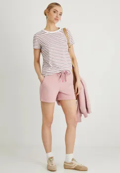 Medicine pantaloni scurti de trening culoarea roz, talie medie imagine