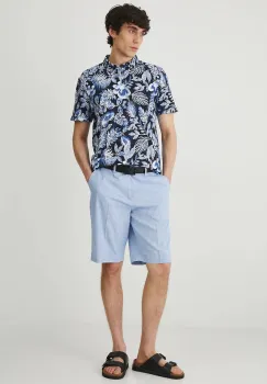 Medicine pantaloni scurti din amestec de in imagine