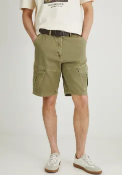 Medicine pantaloni scurti din bumbac barbati, culoarea verde imagine
