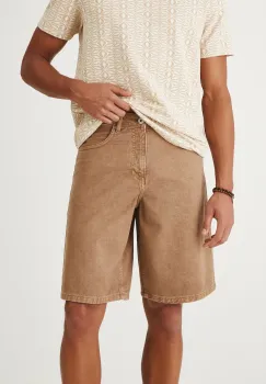 Medicine pantaloni scurti din bumbac culoarea bej imagine