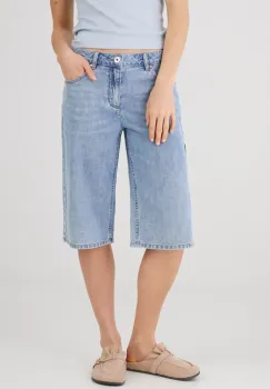 Medicine pantaloni scurti din bumbac femei, neted, high waist imagine
