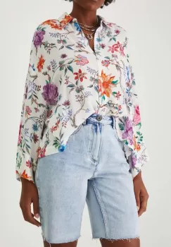 Medicine pantaloni scurti din bumbac femei, neted, medium waist imagine