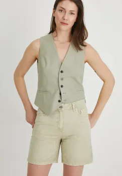Medicine pantaloni scurti din bumbac neted, medium waist imagine