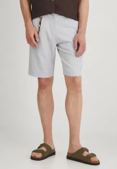 Medicine pantaloni scurti din in barbati, culoarea gri, melanj imagine