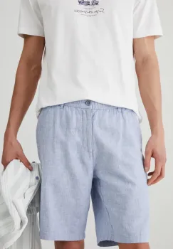 Medicine pantaloni scurti din in barbati, melanj imagine