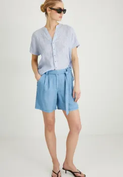 Medicine pantaloni scurti femei, neted, high waist imagine