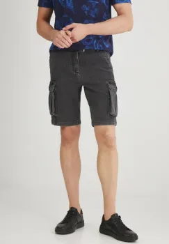 Medicine pantaloni scurti jeans barbati, culoarea gri imagine
