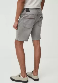 Medicine pantaloni scurti jeans barbati, culoarea gri imagine