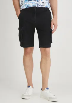 Medicine pantaloni scurti jeans barbati, culoarea negru imagine