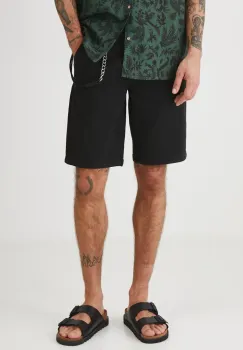 Medicine pantaloni scurti jeans barbati, culoarea negru imagine