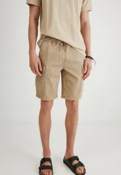 Medicine pantaloni scurti jeans culoarea bej imagine