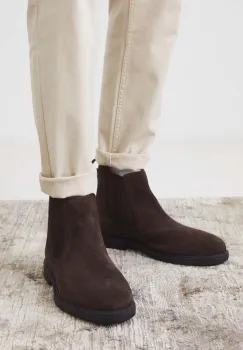 Medicine pantofi de piele intoarsa barbati, culoarea maro imagine