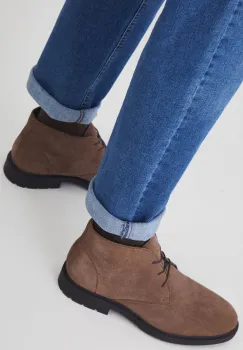 Medicine pantofi de piele intoarsa barbati, culoarea maro imagine