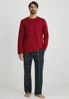 Medicine pijama barbati, culoarea rosu, modelator imagine