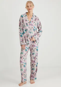 Medicine pijama femei, culoarea roz imagine