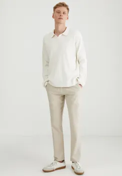 Medicine pulover barbati, culoarea bej imagine