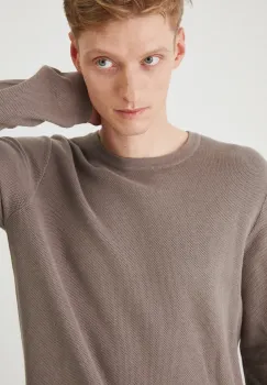 Medicine pulover barbati, culoarea maro imagine