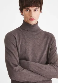 Medicine pulover barbati, culoarea maro, light imagine