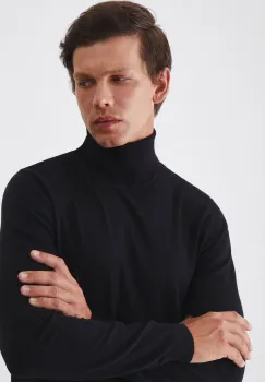 Medicine pulover barbati, culoarea negru, light imagine